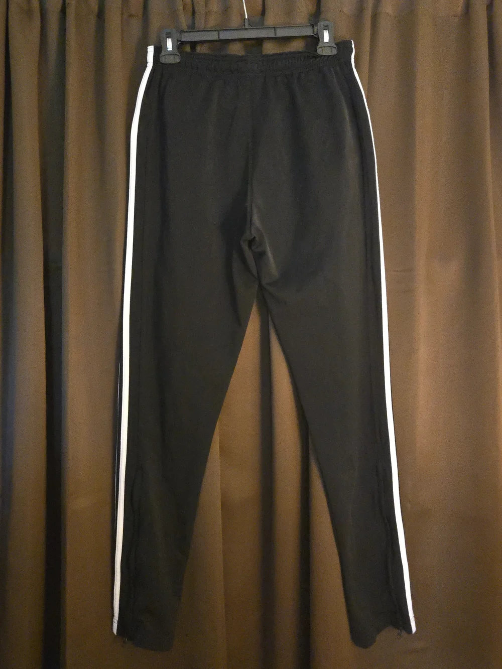 adidas Black Joggers with White Stripes